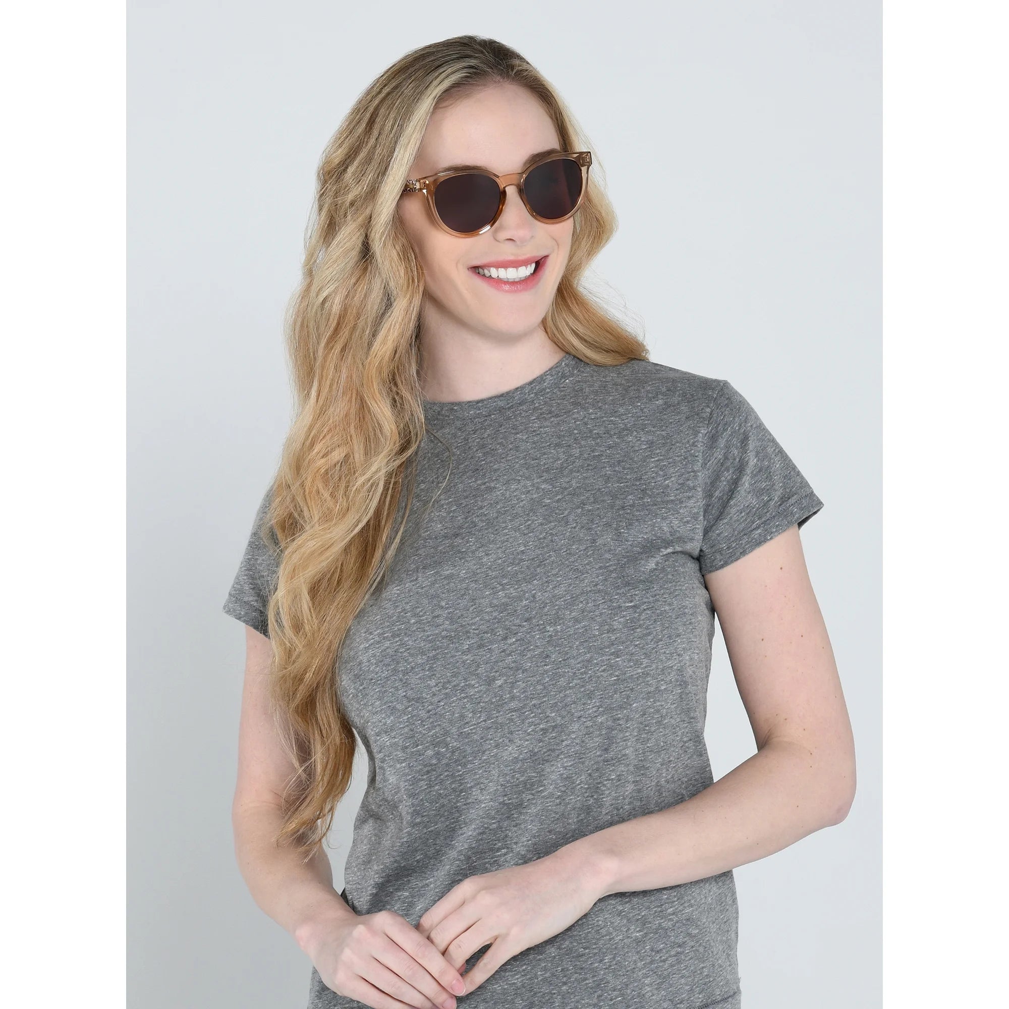 Panama Jack x Foster Grant Leopard Round Women's Polarized Sunglasses