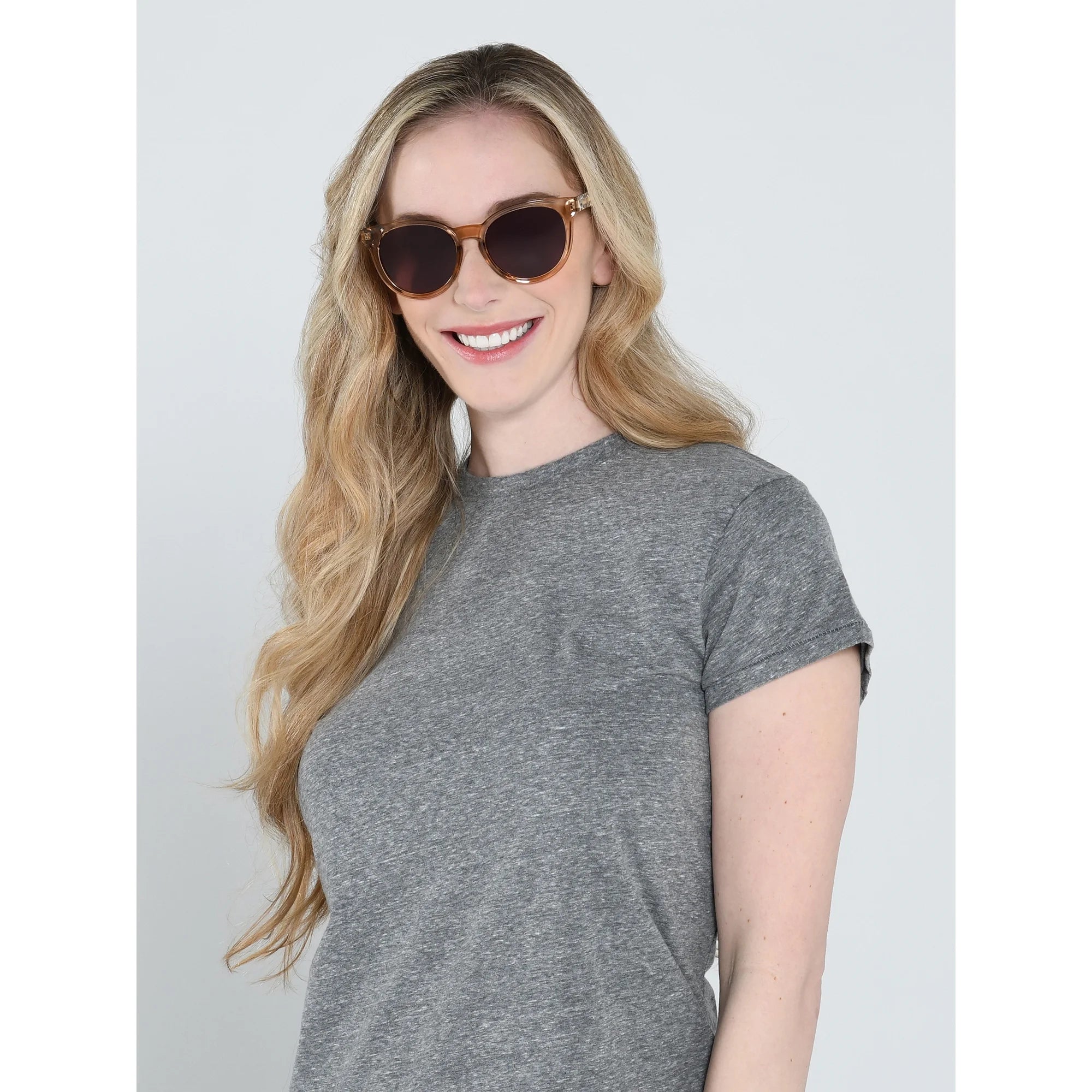 Panama Jack x Foster Grant Leopard Round Women's Polarized Sunglasses