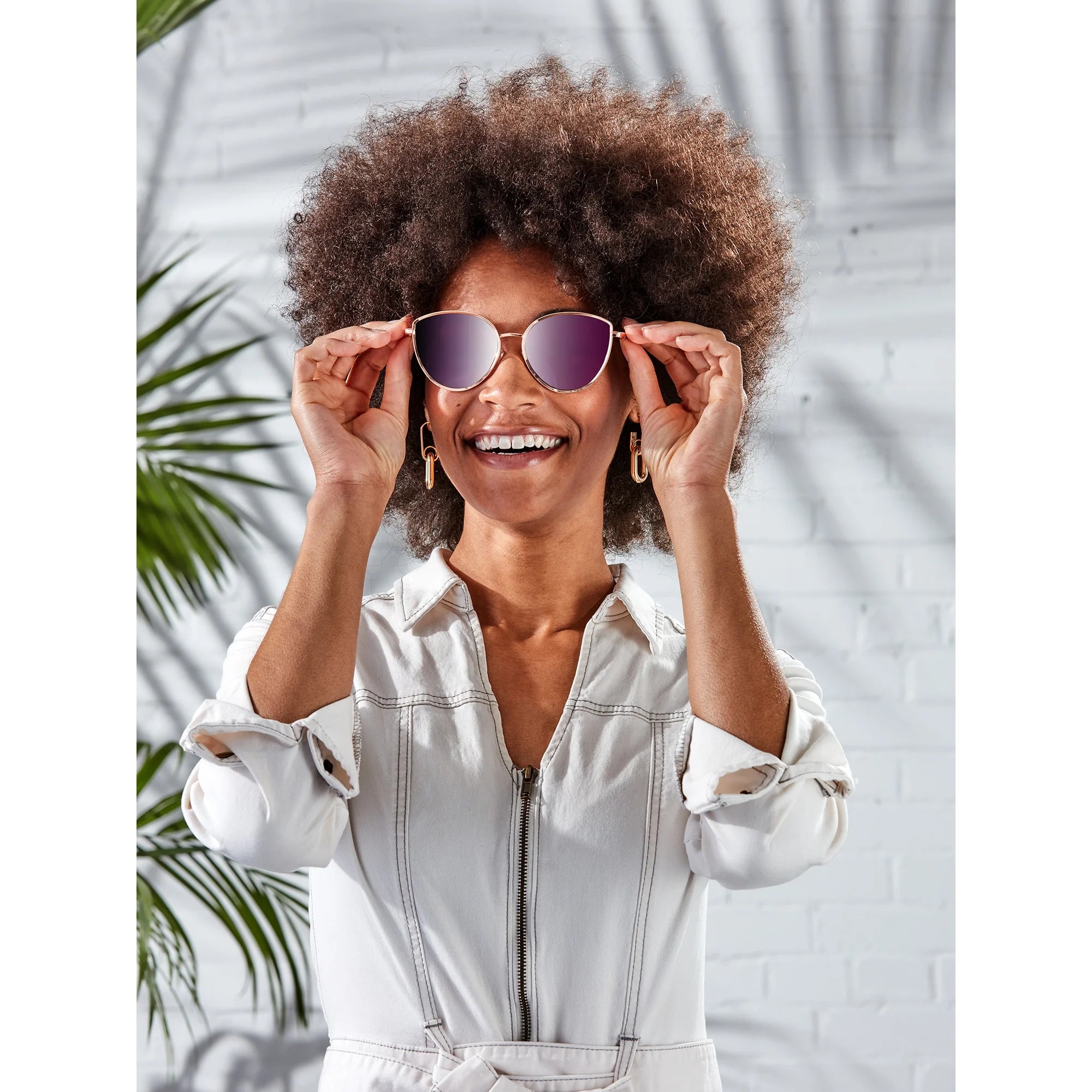 Foster Grant Premium Cat Eye Metal Adult Sunglasses